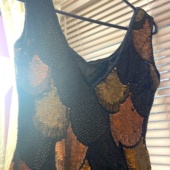 90s Sequin Scallop Edge Dress - Picture 5 of 6